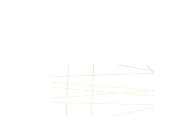 Abstract luxury gold geometric random chaotic lines with many squares and triangles shape on white background.