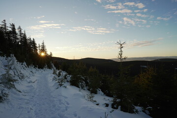 sunset in the mountains