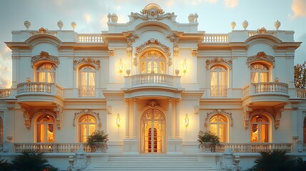Obraz premium Luxury architecture villa grand design elegant high resolution hd image