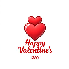Happy Valentine's Day typography poster with handwritten calligraphy text, 