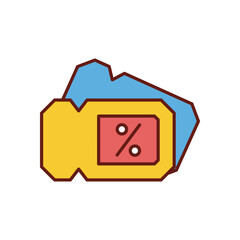 Coupon  icon vector