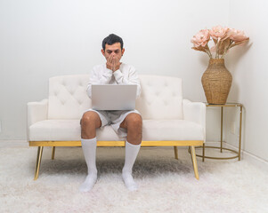 Unexpected Moments During an Online Session in a Cozy Setting. room