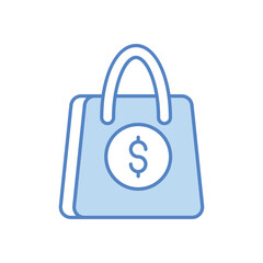 Shopping Bag with a Dollar Sign icon vector