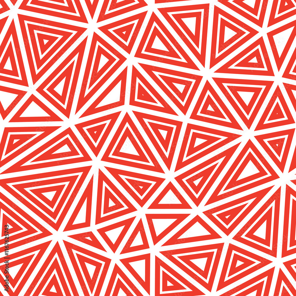 Poster triangles background. large shape size. multiple repeated inner triangles. solid color style. repeat
