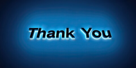 Bright blue thank you banner displays a heartfelt appreciation message, perfect for celebrations on Thank You Day or special occasions honoring gratitude