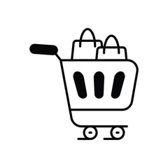 Cart with Items icon vector