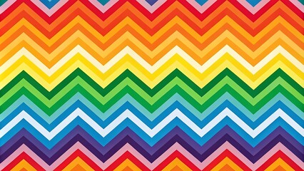 Fototapeta premium Bright and Playful Rainbow Chevron Design for Kids and Vibrant Decor
