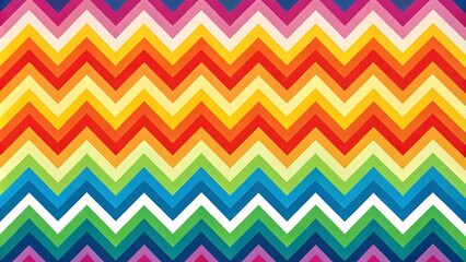 Fototapeta premium Bright and Playful Rainbow Chevron Design for Kids and Vibrant Decor