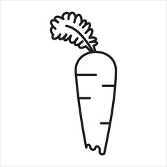 Carrot icon outline vector