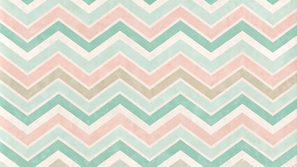Vintage Pastel Chevron Design with Faded Texture for Retro and Children's Decor