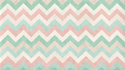 Fototapeta premium Vintage Pastel Chevron Design with Faded Texture for Retro and Children's Decor