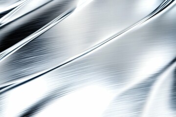 Abstract background with smooth, matte metallic texture in silver and white tones, with smooth lines