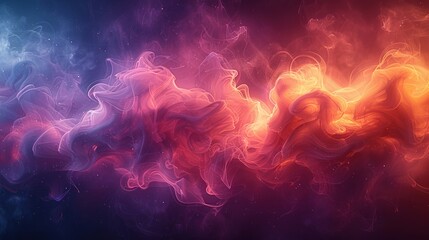 A complex tapestry of smoke in rich jewel tones, weaving through the air to create a luxurious, opulent abstract scene