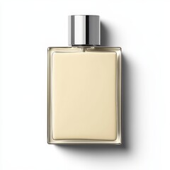 Mockup of a Plain Perfume Bottle Isolated on a White Background, Cut Out for Product Display