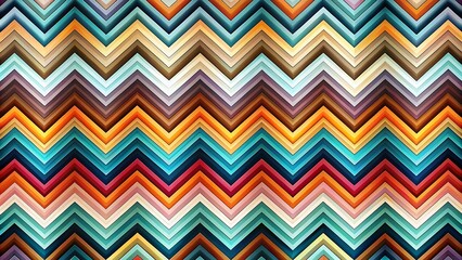 Modern Geometric Chevron Pattern with Triangles, Hexagons, and Diamonds for Abstract Art and Contemporary Designs