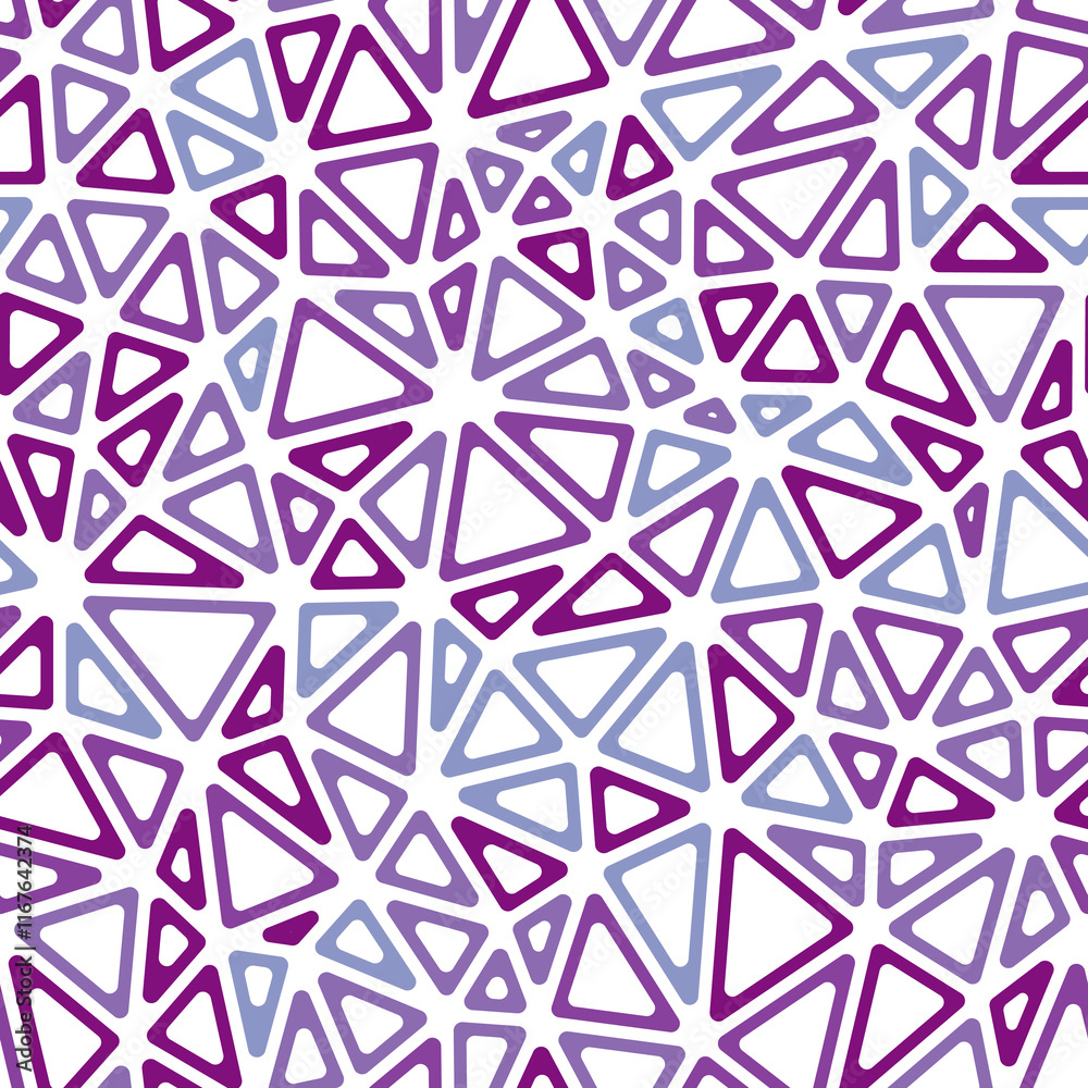Poster triangles background design. compact triangles size. multiple colors style. rounded triangular cells