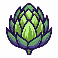artichoke isolated on vector