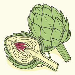 illustration of a artichoke