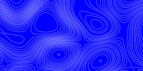 Luxurious beautiful contour map mountain landscape terrain abstract background vector illustration, topographic terrain map blue background with white lines texture design.