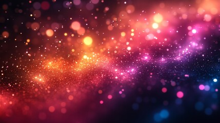 Abstract Sparkle Background: Vibrant Colors and Glimmering Lights