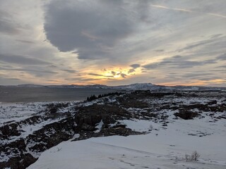 Icelandic landscape in winter