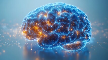 Abstract Digital Representation Of A Human Brain