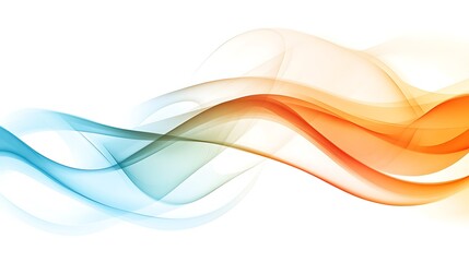 Obraz premium Abstract Blue Orange Swirling Wave Design