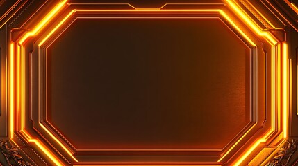 Glowing Orange Frame Abstract Background Design