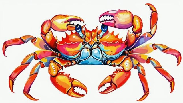 red crab on white
