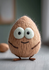Fuzzy Felt Almond Character