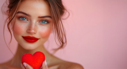 portrait of a woman with heart