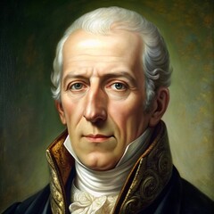 Realistic Portrait of Alessandro Volta