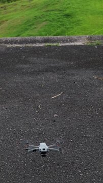 Video showing a hovering drone for the pilot to verify its operation