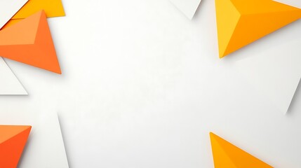 Abstract Orange and White Triangular Shapes Design