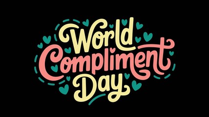 Let's spread kindness - world compliment day graphic