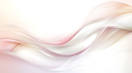 Obraz premium Abstract Pastel Waves Flowing Softly Across White Background