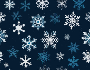 Vector Snowflakes icons. Blue Glitter Snowflake. Winter snow. Merry Christmas pattern