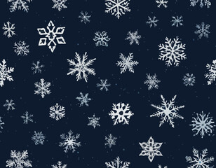 Vector Snowflakes icons. Blue Glitter Snowflake. Winter snow. Merry Christmas pattern