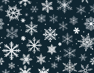 Vector Snowflakes icons. Silver Snowflake. Winter snow. Merry Christmas pattern