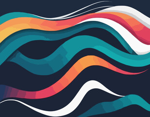 Vector abstract flowing wave lines background. Design element for presentation. website template