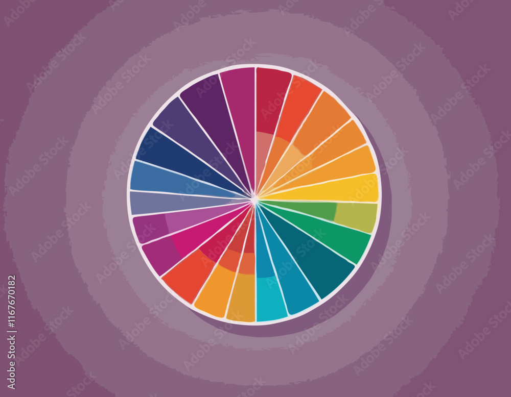Poster abstract shiny color spectrum round design element