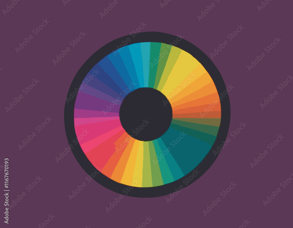 Poster abstract shiny color spectrum round design element