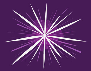 Purple Bright Shiny Flash. Glow Star Burst