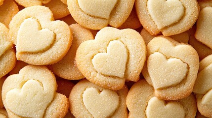 Baking heart-shaped cookies kitchen food photography cozy home close-up sweet treat concept