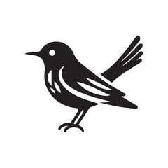 Silhouette of a bird vector icon for logo, and design