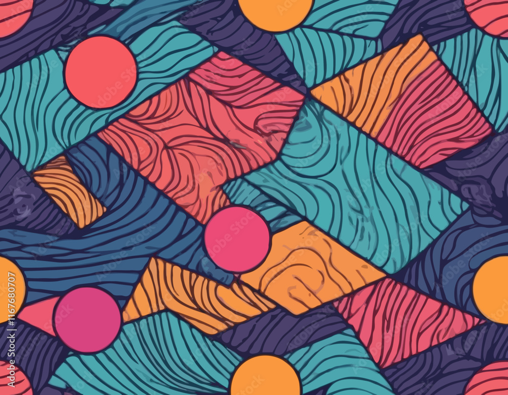 Poster abstract background with color line shapes. geometric pattern with squiggle gradient elements