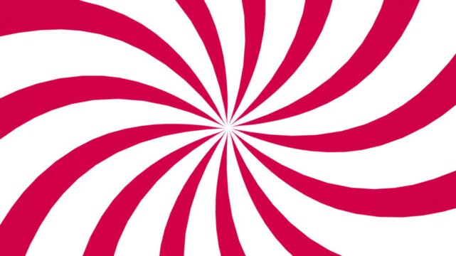 White Pink Spiral Sunburst Background Animation, Seamless Loop, Retro Inspired Multicolor Bubblegum Swirl Rays and Rotating Stripes, 4k