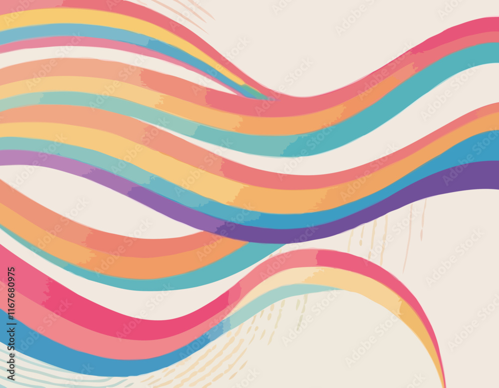 Poster color gradient lines pattern. abstract vector background with curved graphic rainbow gradient shapes