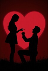 silhouette of a couple