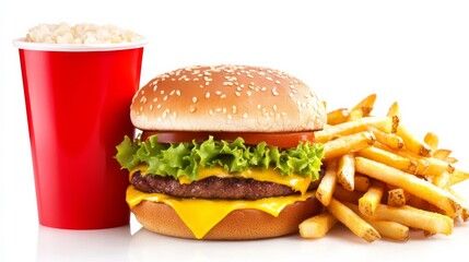 Modern Fast Food Display with High Contrast Lighting